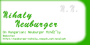 mihaly neuburger business card